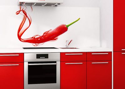 Zambala keuken achterwand met chili peper