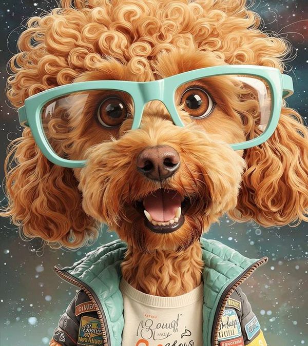 Zambala_AI keuken achterwand_hond met bril